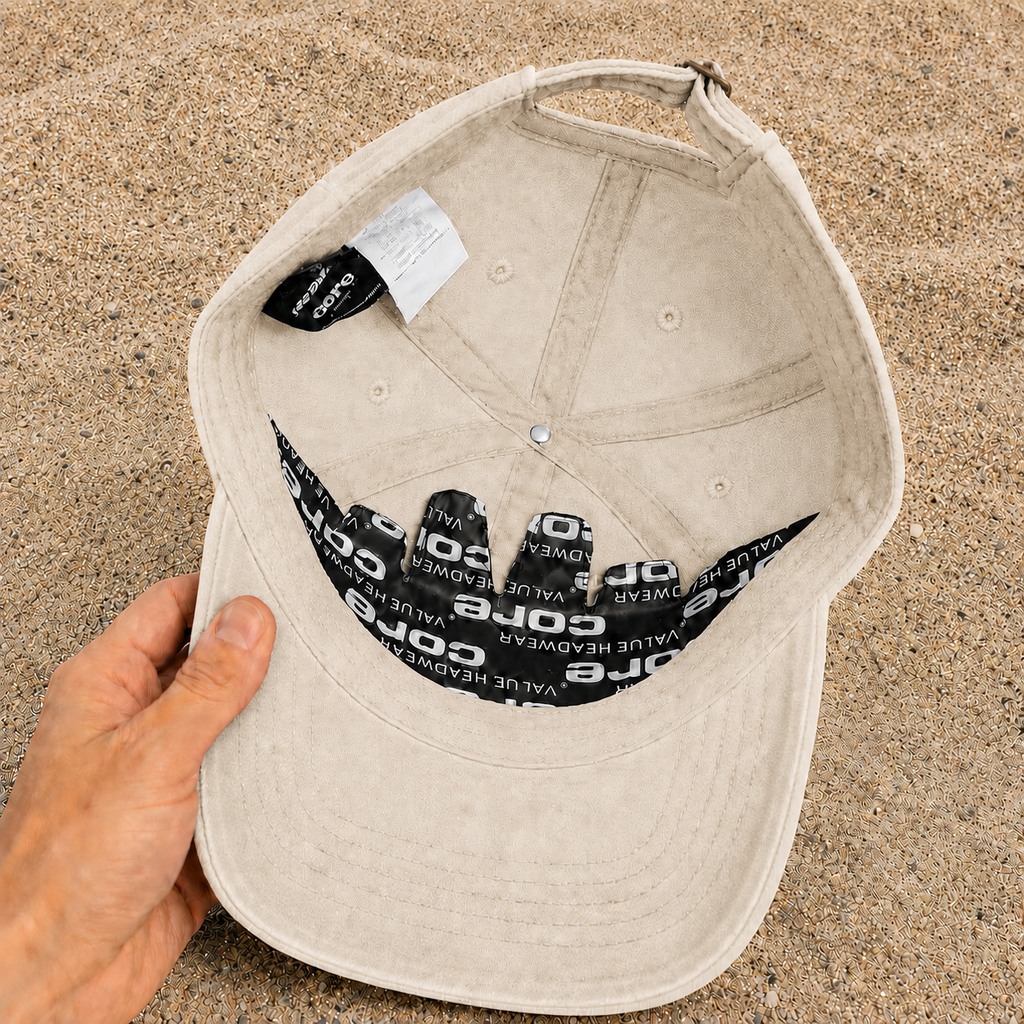 Casquette baseball Beige clair délavé 100% coton avec visuel Hérisson réaliste 7 cm - image pack couleur 5
