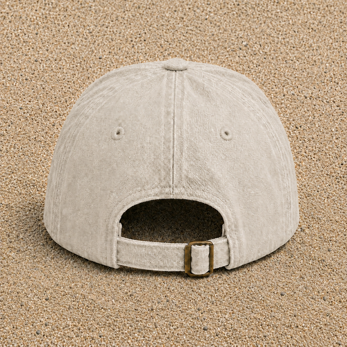 Casquette baseball Beige clair délavé 100% coton avec visuel Avocat kawaii 3 cm - image pack couleur 1