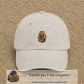 Image principale produit172moyenBC - casquette Beige clair délavé avec visuel Ours géométrique 5 cm