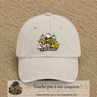 Image principale produit124grosBC - casquette Beige clair délavé avec visuel Canard argent 7 cm