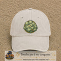 Image principale produit61grosBC - casquette Beige clair délavé avec visuel Liasses de billets 7 cm