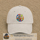 Image principale casquette Beige clair délavé avec motif Main créative 7 cm