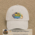 Casquette Beige clair délavé avec motif Merci mon prof de maths en 7 cm – vue principale