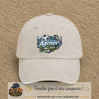 Casquette Beige clair délavé avec motif Agénor fan de foot en 7 cm – vue principale