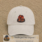 Image principale casquette Beige clair délavé avec motif Volcan de lave 7 cm
