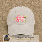 Casquette Beige clair délavé avec motif Vive les Mariés en 7 cm – vue principale