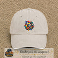 Image principale casquette Beige clair délavé avec motif Outils de bricolage 7 cm