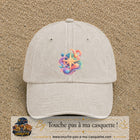 Image principale casquette Beige clair délavé avec motif Boussole cosmique 7 cm
