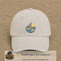 Casquette Beige clair délavé motif Marseille 13 logo 7 cm