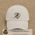 Casquette Beige clair délavé avec motif Coureur et sifflet de coach en 7 cm – vue principale