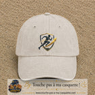 Casquette Beige clair délavé avec motif Coureur et sifflet de coach en 7 cm – vue principale