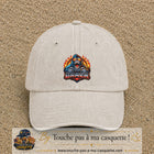 Casquette Beige clair délavé motif Gamer gorille logo 7 cm