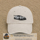 Casquette Beige clair délavé avec motif Voiture sportive en 5 cm – vue principale