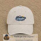 Casquette Beige clair délavé avec motif Prénom Dimitri univers vitesse en 5 cm – vue principale