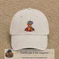 Image principale casquette Beige clair délavé avec motif Volcan géométrique 7 cm