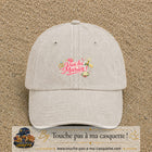 Casquette Beige clair délavé avec motif Vive les Mariés en 5 cm – vue principale