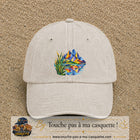 Image principale casquette Beige clair délavé avec motif Lac de montagne 7 cm