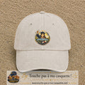 Casquette Beige clair délavé avec motif Jeune Diplômée en 7 cm – vue principale