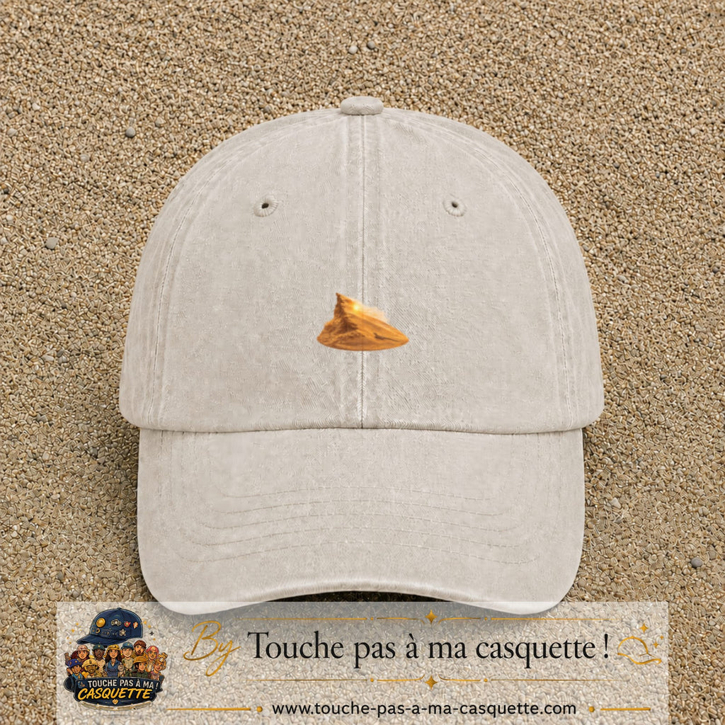 Image principale casquette Beige clair délavé avec motif Dune du désert 3 cm