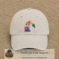 Image principale casquette Beige clair délavé avec motif Jeu d’équilibre 7 cm