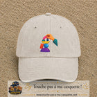 Image principale casquette Beige clair délavé avec motif Jeu d’équilibre 7 cm