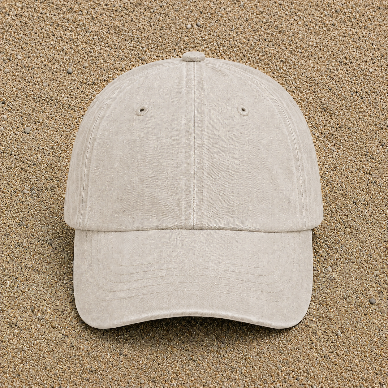 Casquette baseball Beige clair délavé 100% coton avec visuel Tournesol bohème 5 cm - image pack couleur 2