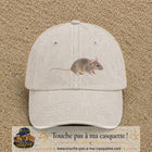 Image principale produit73grosBC - casquette Beige clair délavé avec visuel Souris 7 cm