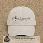 Image principale produit133moyenBC - casquette Beige clair délavé avec visuel Sous le même ciel 5 cm