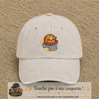 Image principale produit79grosBC - casquette Beige clair délavé avec visuel Ballon basket panier 7 cm