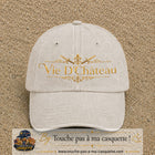 Image principale produit53grosBC - casquette Beige clair délavé avec visuel Vie de Château 7 cm