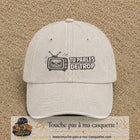 Image principale produit119moyenBC - casquette Beige clair délavé avec visuel Télé tu parles trop 5 cm