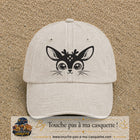 Image principale produit3grosBC - casquette Beige clair délavé avec visuel Biche mignonne 7 cm
