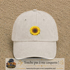 Image principale produit11moyenBC - casquette Beige clair délavé avec visuel Tournesol 5 cm