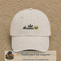 Image principale produit37petitBC - casquette Beige clair délavé avec visuel Adadass emoji rieur 3 cm