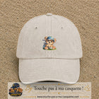 Image principale produit89moyenBC - casquette Beige clair délavé avec visuel Ourson golf 5 cm