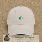 Image principale produit175petitBC - casquette Beige clair délavé avec visuel Vague plage 3 cm