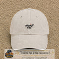 Casquette Beige clair délavé 100% coton avec motif Mauvaise idée 3 cm - image principale
