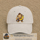Casquette baseball Beige clair délavé 100% coton avec motif Singe à la banane 7 cm - image principale
