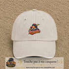 Casquette baseball Beige clair délavé 100% coton avec motif Roméo 7 cm - image principale