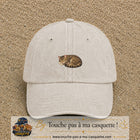 Casquette baseball Beige clair délavé 100% coton avec motif Chat endormi 3 cm - image principale