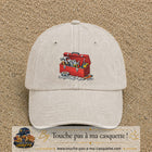 Casquette baseball Beige clair délavé 100% coton avec motif Boîte à outils 7 cm - image principale