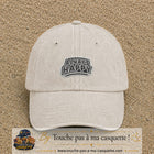 Casquette Beige clair délavé motif Message Always Happy 5 cm - vue principale