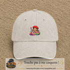 Casquette baseball Beige clair délavé 100% coton avec motif Juliette 3 cm - image principale