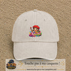 Casquette baseball Beige clair délavé 100% coton avec motif Juliette 5 cm - image principale