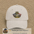 Casquette Beige clair délavé motif Emblème U.S. Army 7 cm - vue principale