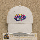 Casquette Beige clair délavé 100% coton avec motif Vibe Squad 7 cm - image principale