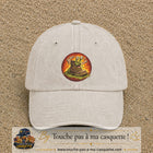 Casquette baseball Beige clair délavé 100% coton avec visuel Chaussure monstre 7 cm - image produit principale
