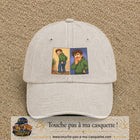 Casquette baseball Beige clair délavé 100% coton avec visuel Humour odeur 7 cm - image produit principale
