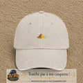 Casquette baseball Beige clair délavé 100% coton avec motif Pyramide égyptienne 3 cm - image principale