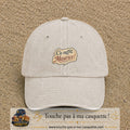 Casquette baseball Beige clair délavé 100% coton avec visuel Ça suffit Maurice 5 cm - image produit principale